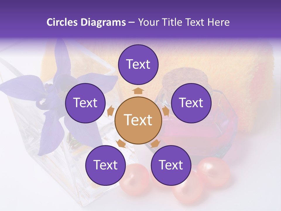 Bath Accessories And Beauty Products On White Background PowerPoint Template