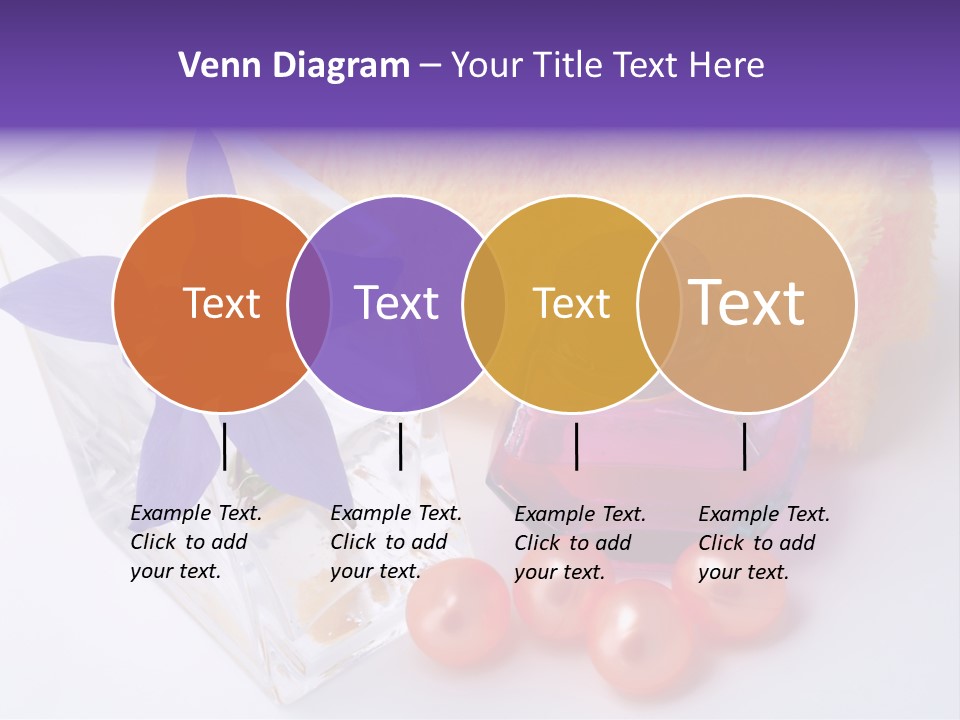 Bath Accessories And Beauty Products On White Background PowerPoint Template