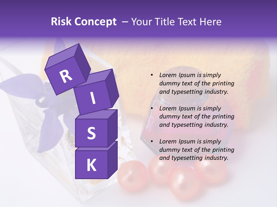 Bath Accessories And Beauty Products On White Background PowerPoint Template