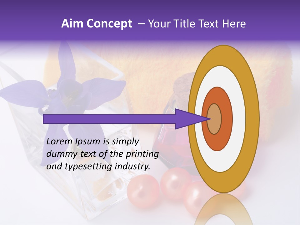 Bath Accessories And Beauty Products On White Background PowerPoint Template