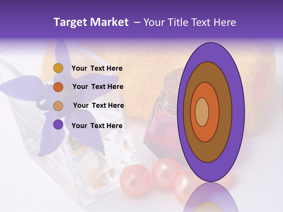 Bath Accessories And Beauty Products On White Background PowerPoint Template