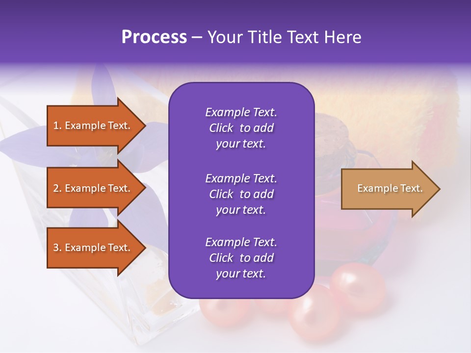 Bath Accessories And Beauty Products On White Background PowerPoint Template