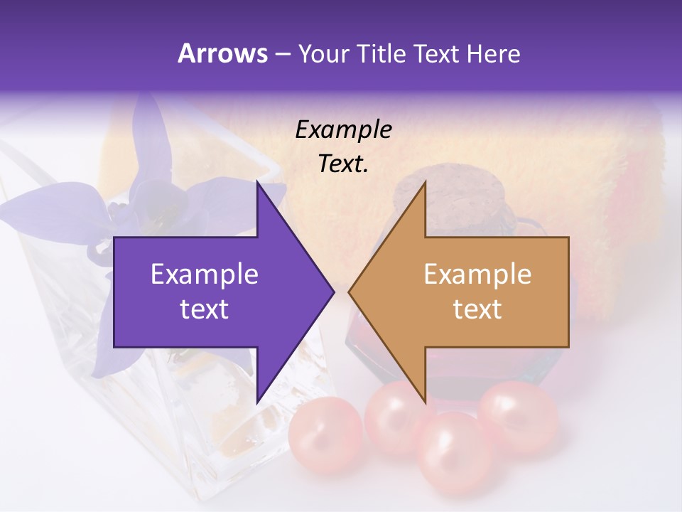 Bath Accessories And Beauty Products On White Background PowerPoint Template