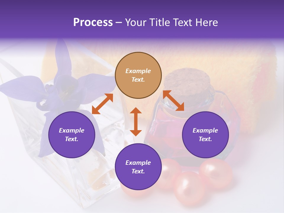 Bath Accessories And Beauty Products On White Background PowerPoint Template