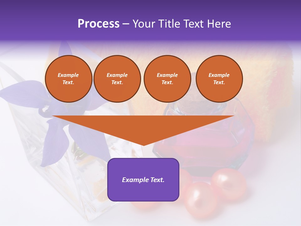 Bath Accessories And Beauty Products On White Background PowerPoint Template