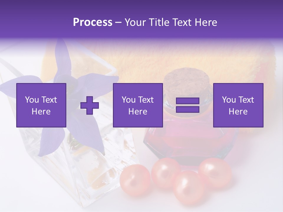 Bath Accessories And Beauty Products On White Background PowerPoint Template