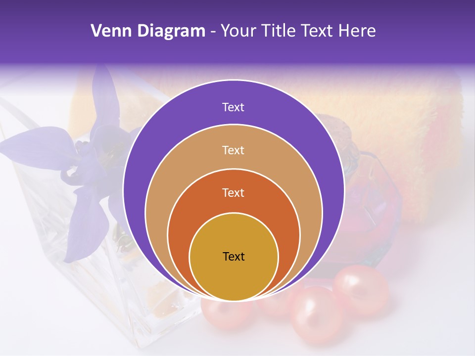 Bath Accessories And Beauty Products On White Background PowerPoint Template