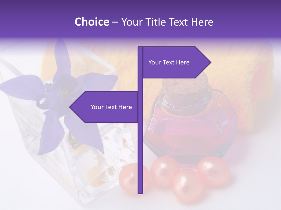 Bath Accessories And Beauty Products On White Background PowerPoint Template