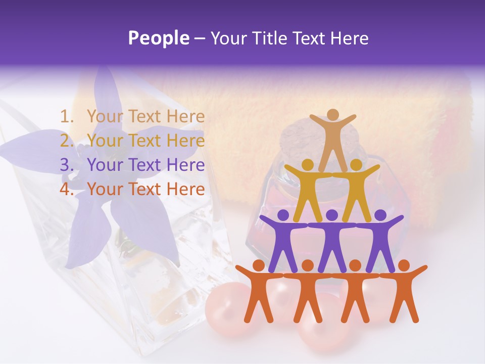 Bath Accessories And Beauty Products On White Background PowerPoint Template