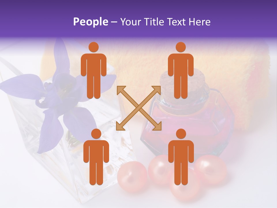 Bath Accessories And Beauty Products On White Background PowerPoint Template