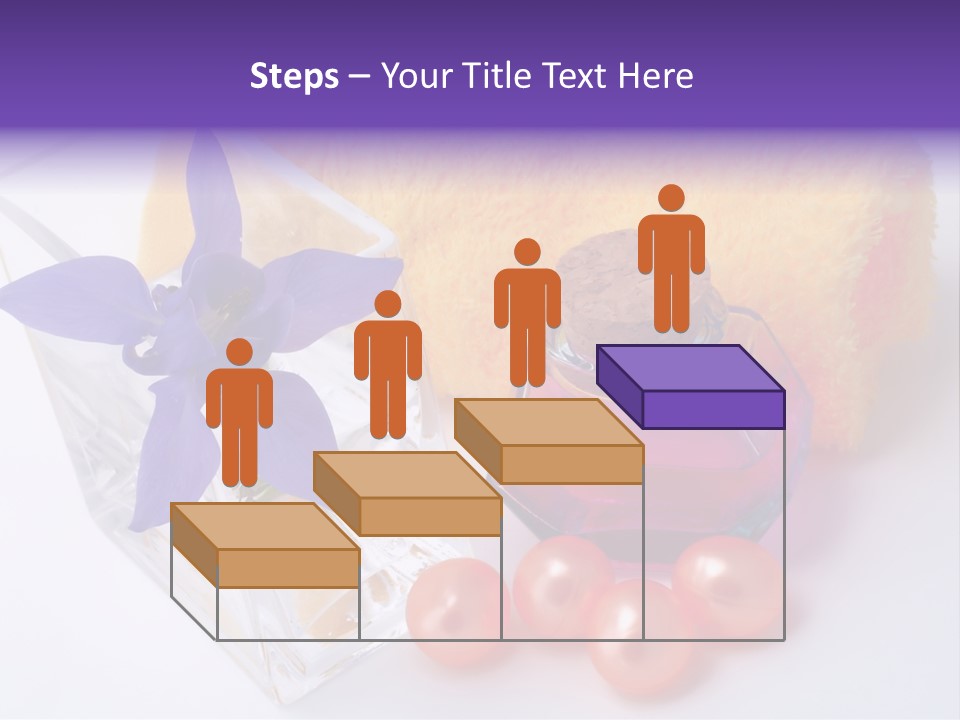 Bath Accessories And Beauty Products On White Background PowerPoint Template