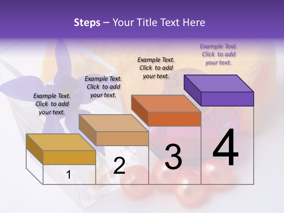 Bath Accessories And Beauty Products On White Background PowerPoint Template