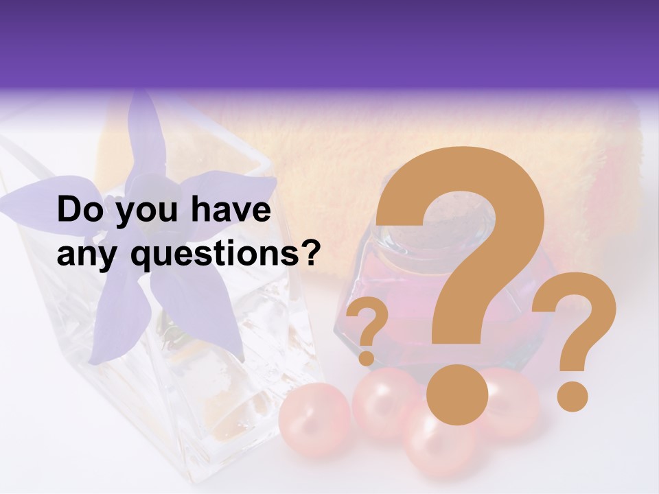 Bath Accessories And Beauty Products On White Background PowerPoint Template