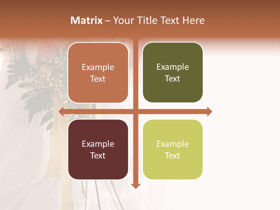 The Bride With A Wedding Bouquet PowerPoint Template