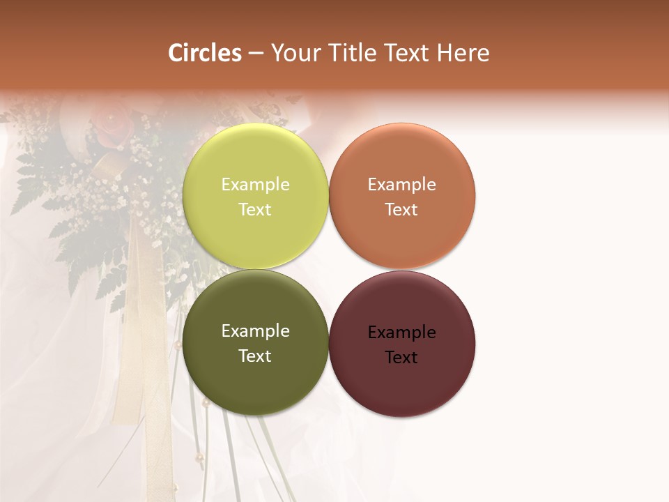 The Bride With A Wedding Bouquet PowerPoint Template