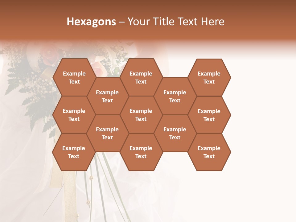 The Bride With A Wedding Bouquet PowerPoint Template