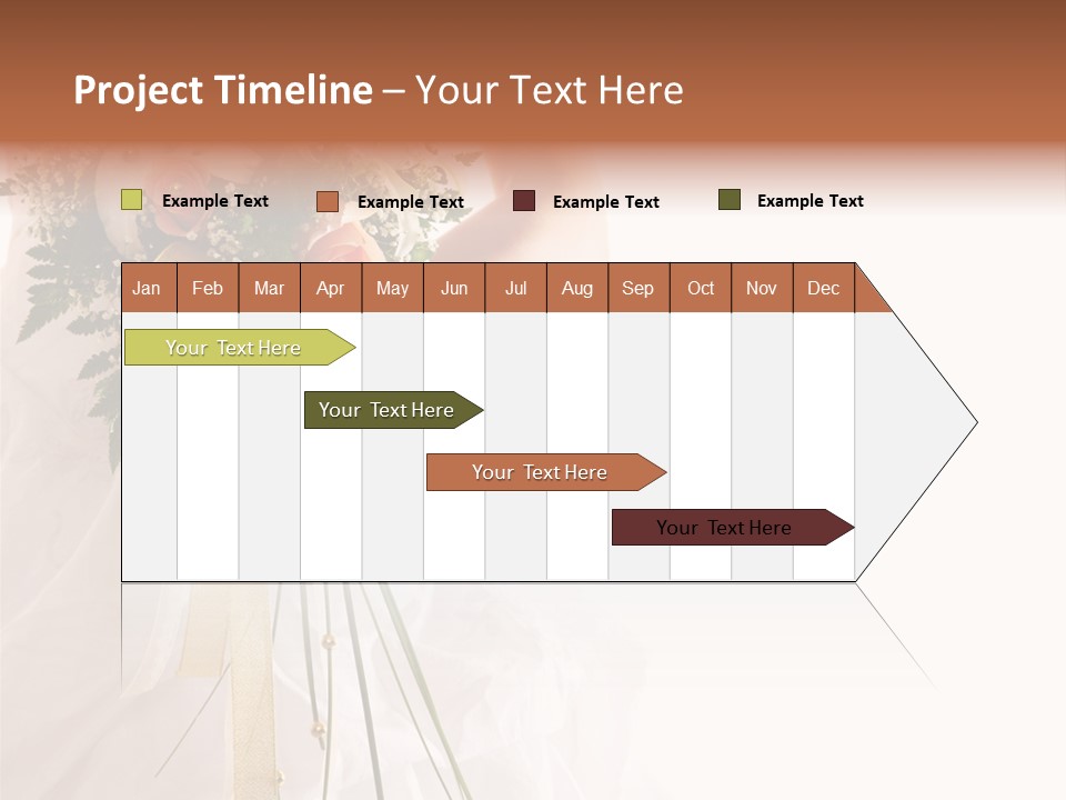 The Bride With A Wedding Bouquet PowerPoint Template