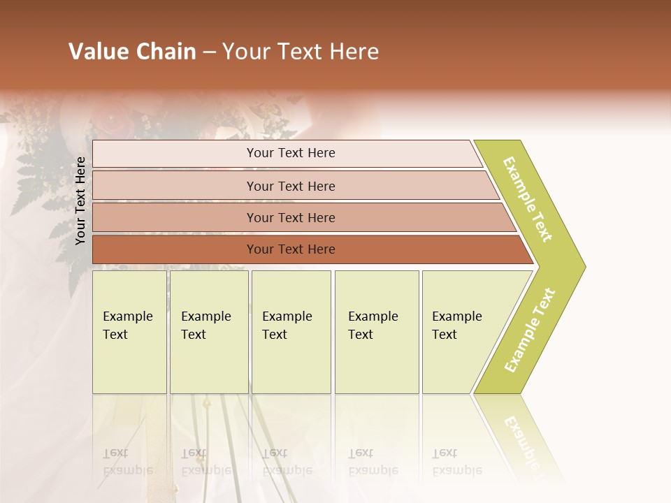 The Bride With A Wedding Bouquet PowerPoint Template
