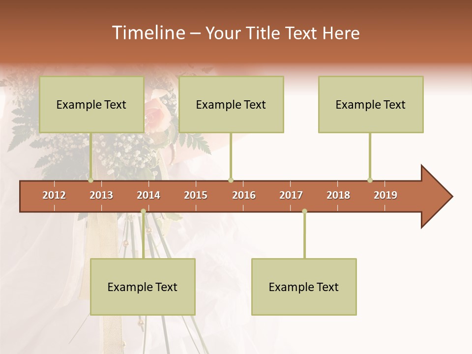 The Bride With A Wedding Bouquet PowerPoint Template