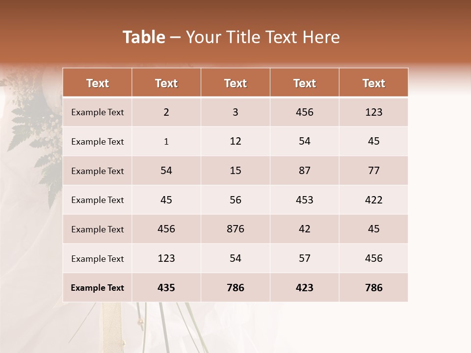 The Bride With A Wedding Bouquet PowerPoint Template