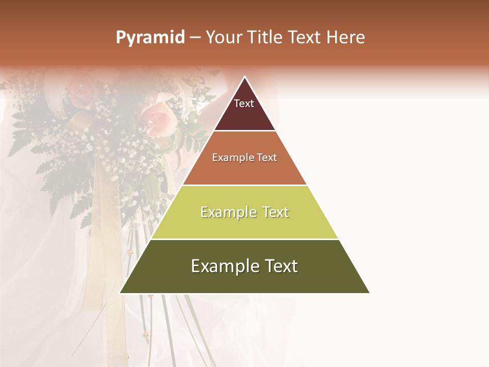 The Bride With A Wedding Bouquet PowerPoint Template