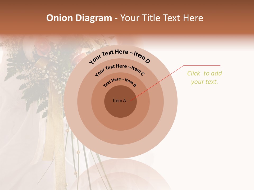 The Bride With A Wedding Bouquet PowerPoint Template