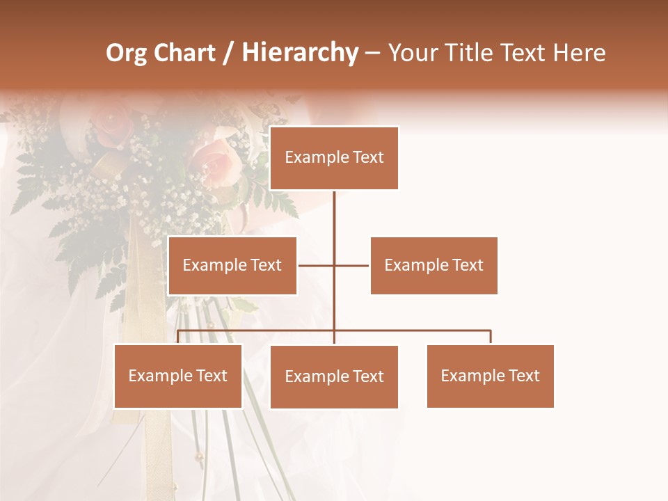 The Bride With A Wedding Bouquet PowerPoint Template