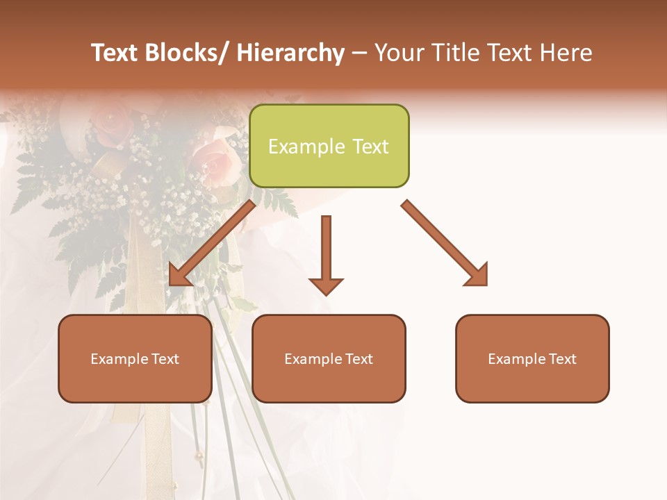 The Bride With A Wedding Bouquet PowerPoint Template