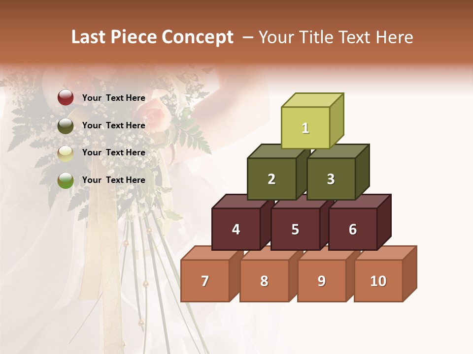 The Bride With A Wedding Bouquet PowerPoint Template