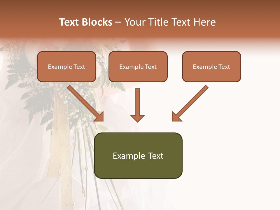 The Bride With A Wedding Bouquet PowerPoint Template