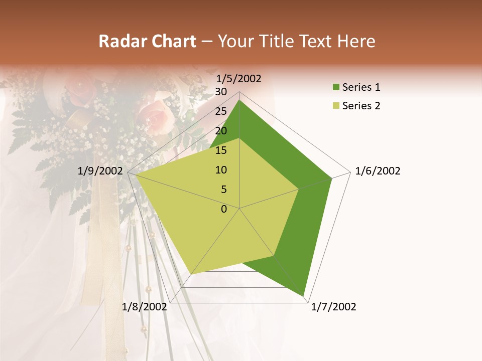 The Bride With A Wedding Bouquet PowerPoint Template