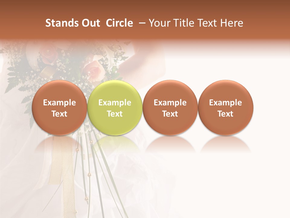 The Bride With A Wedding Bouquet PowerPoint Template