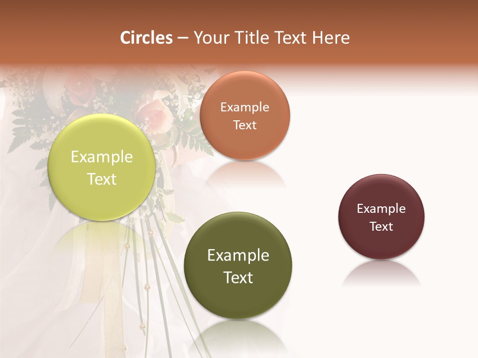 The Bride With A Wedding Bouquet PowerPoint Template