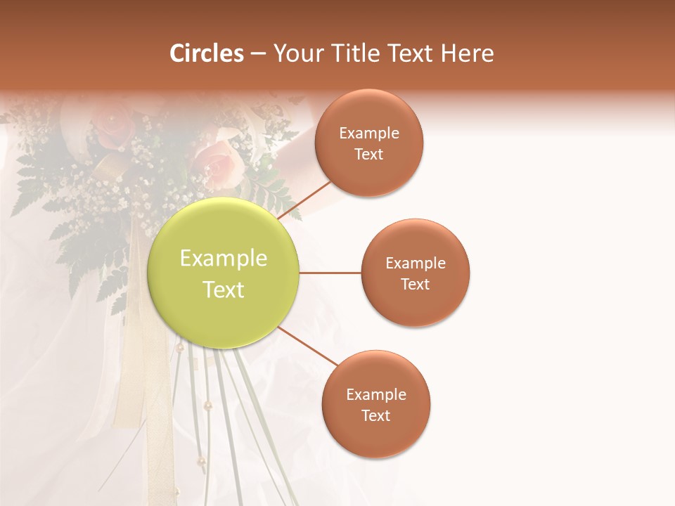 The Bride With A Wedding Bouquet PowerPoint Template