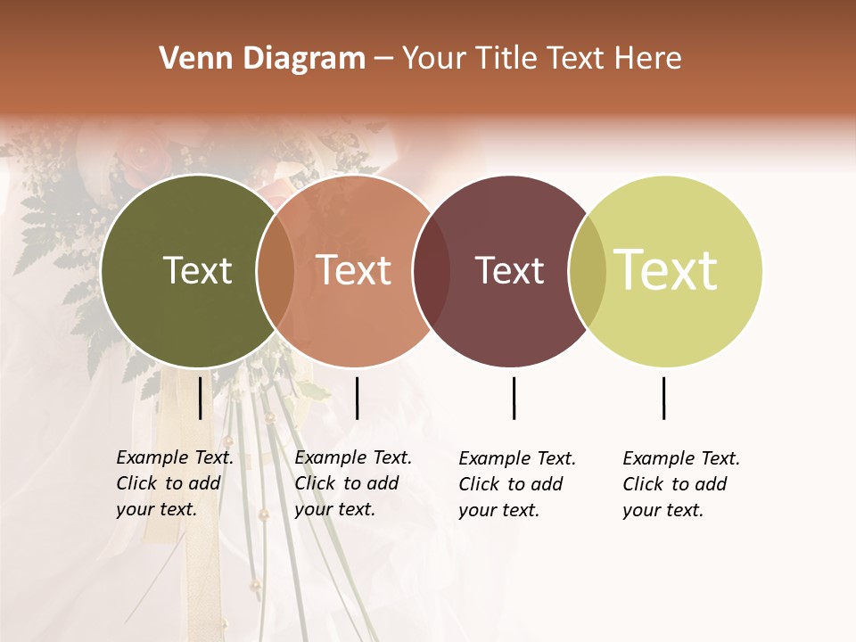 The Bride With A Wedding Bouquet PowerPoint Template