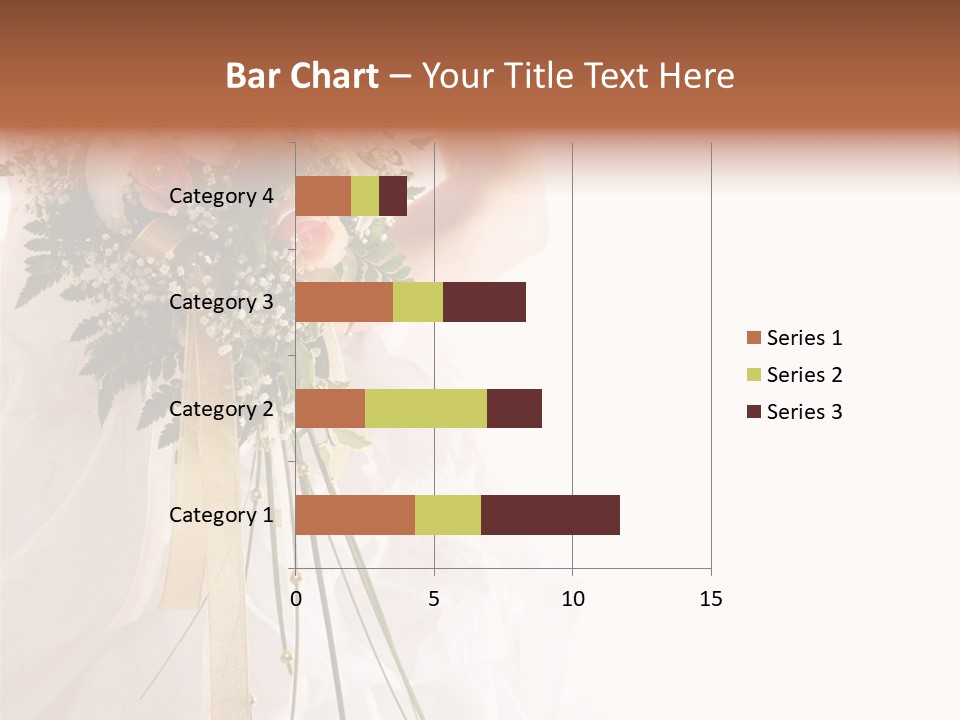 The Bride With A Wedding Bouquet PowerPoint Template