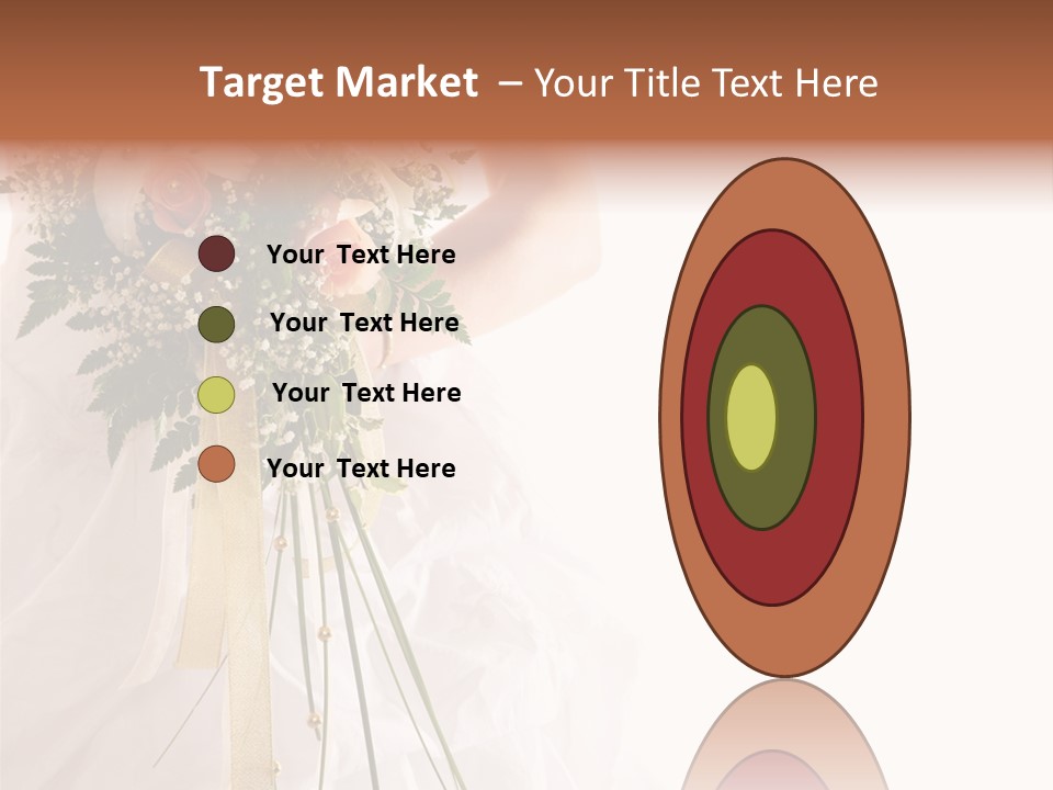 The Bride With A Wedding Bouquet PowerPoint Template