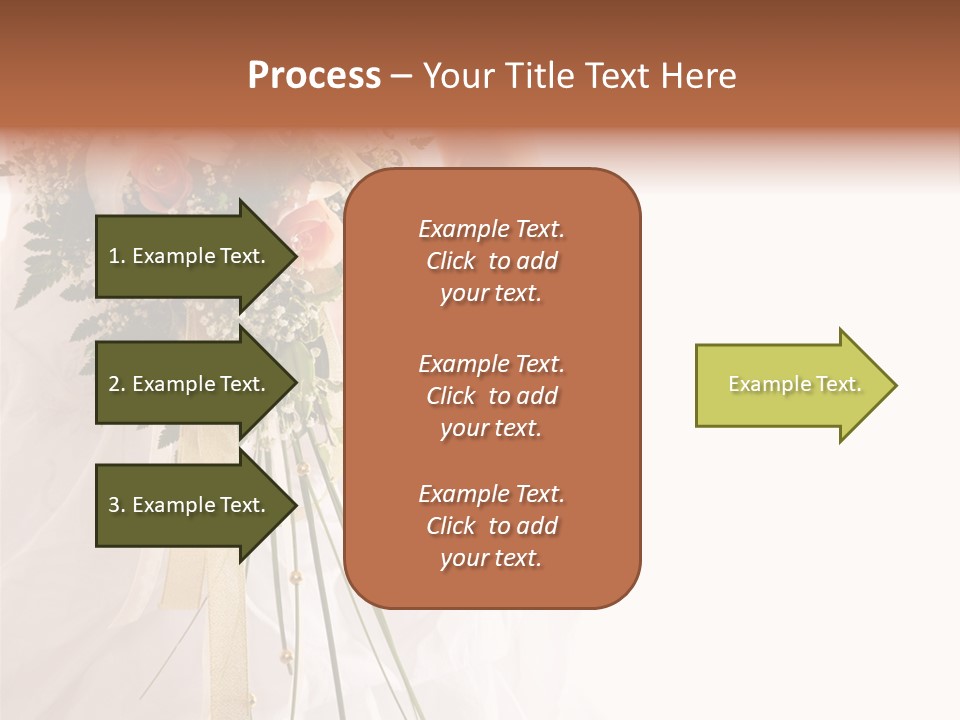 The Bride With A Wedding Bouquet PowerPoint Template