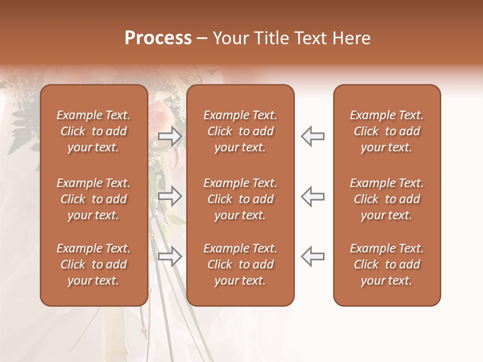 The Bride With A Wedding Bouquet PowerPoint Template