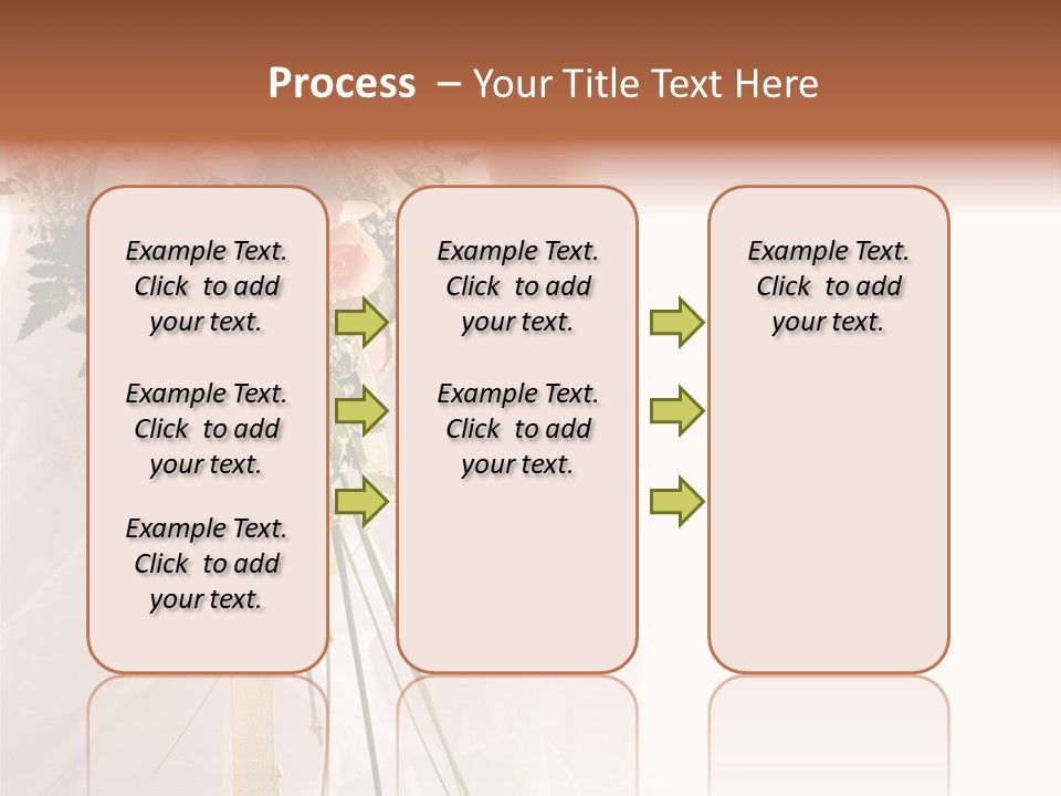 The Bride With A Wedding Bouquet PowerPoint Template