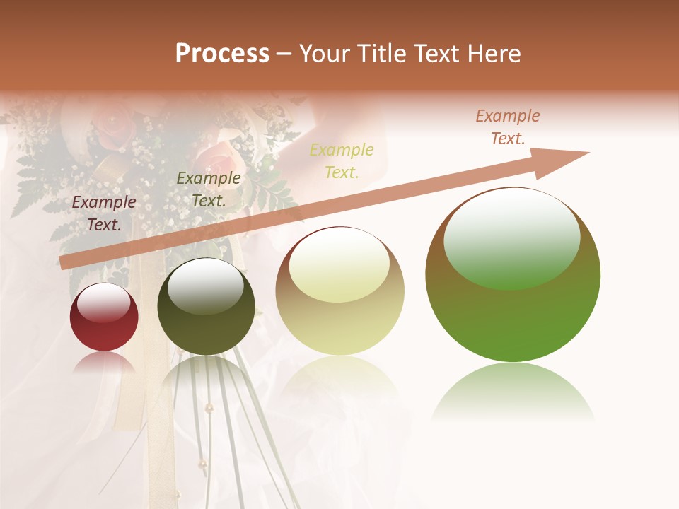 The Bride With A Wedding Bouquet PowerPoint Template