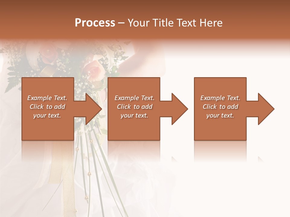 The Bride With A Wedding Bouquet PowerPoint Template