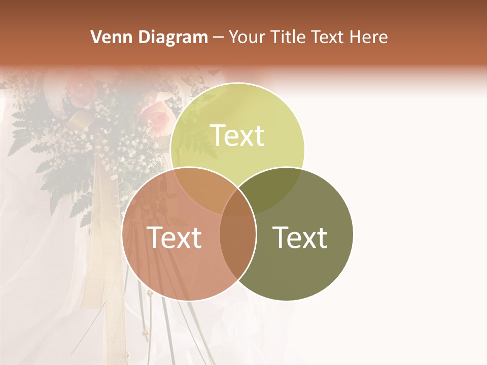 The Bride With A Wedding Bouquet PowerPoint Template
