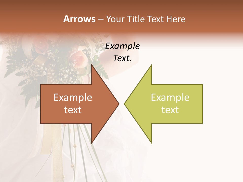The Bride With A Wedding Bouquet PowerPoint Template