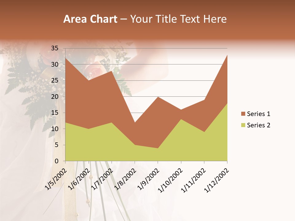 The Bride With A Wedding Bouquet PowerPoint Template