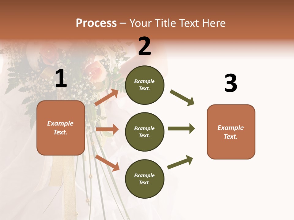 The Bride With A Wedding Bouquet PowerPoint Template