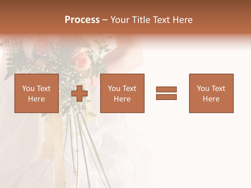 The Bride With A Wedding Bouquet PowerPoint Template