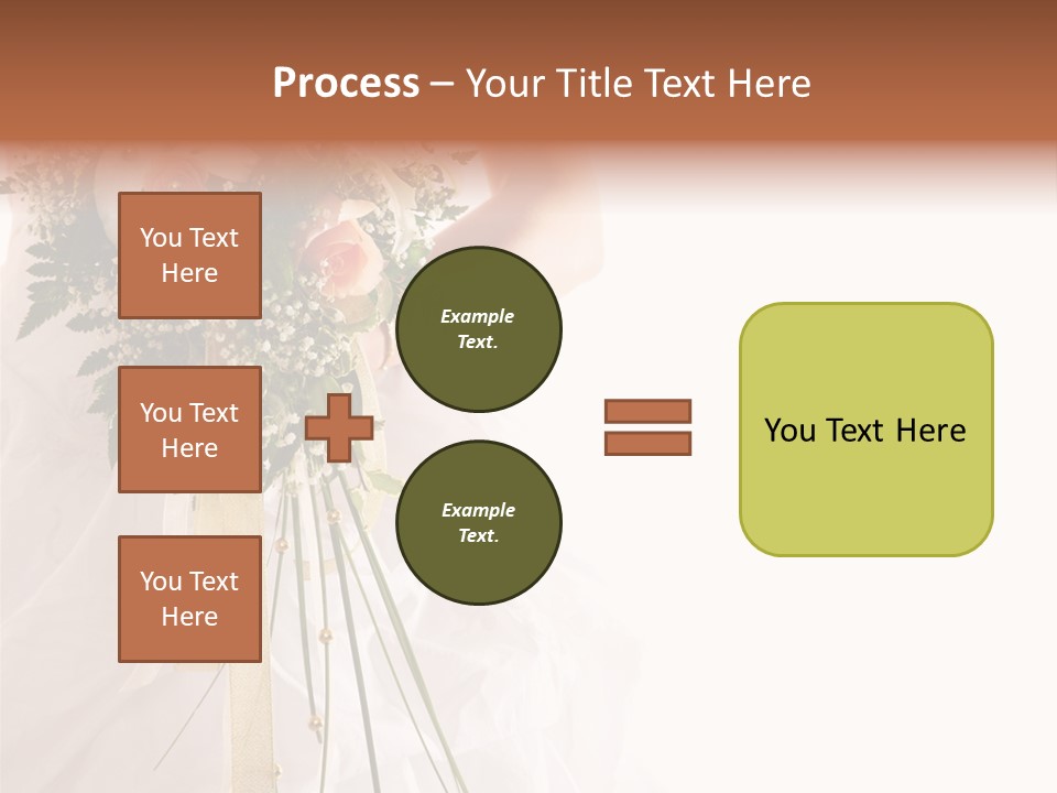 The Bride With A Wedding Bouquet PowerPoint Template