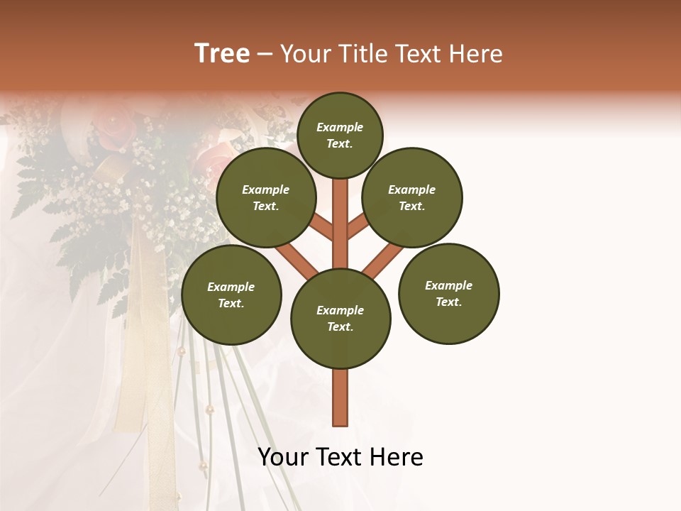 The Bride With A Wedding Bouquet PowerPoint Template