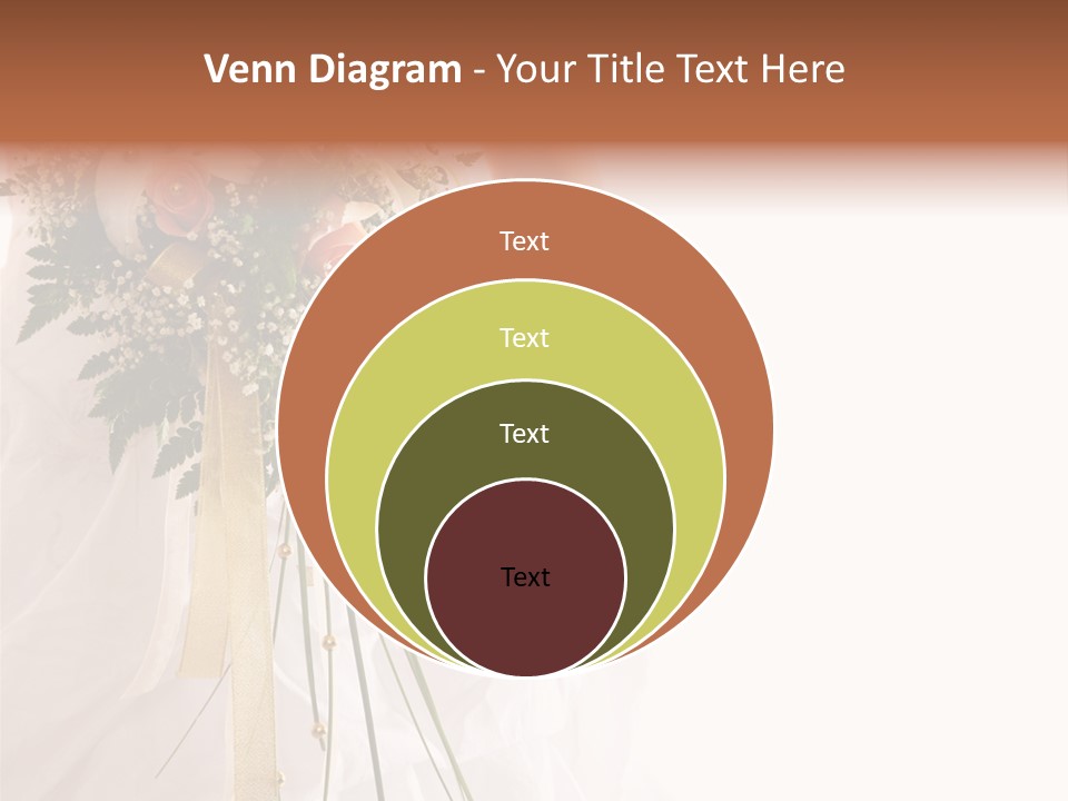 The Bride With A Wedding Bouquet PowerPoint Template